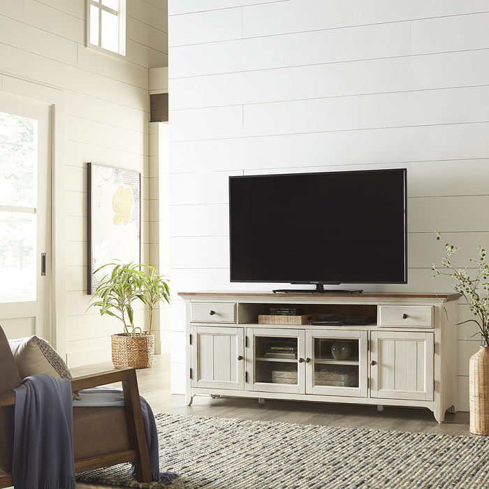 Farmhouse Reimagined Entertainment TV Stand - Furniture World