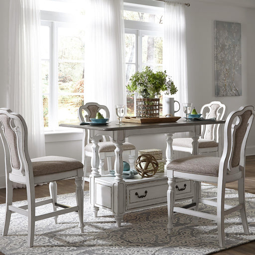 Magnolia Manor 5 Piece Gathering Table Set - Furniture World