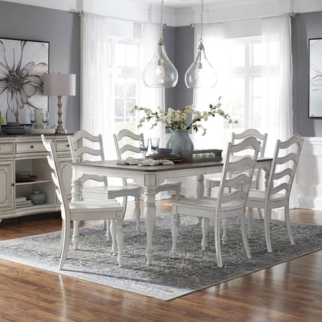 Magnolia Manor 7 Piece Leg Table Set - Furniture World