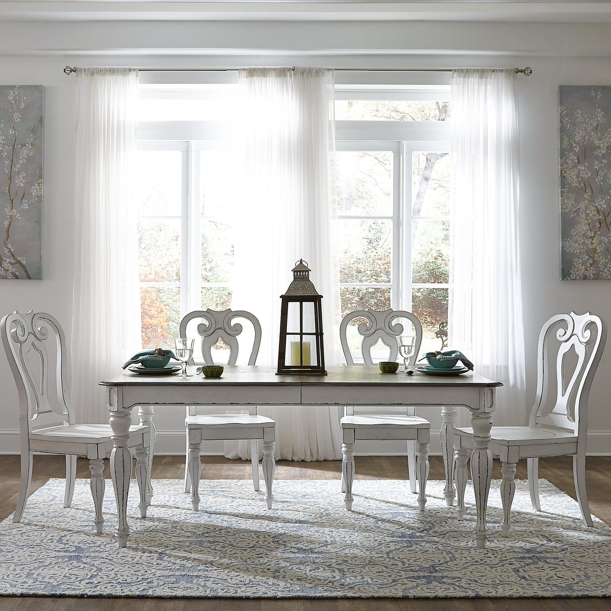 Magnolia Manor Opt 5 Piece Leg Table Set - Furniture World