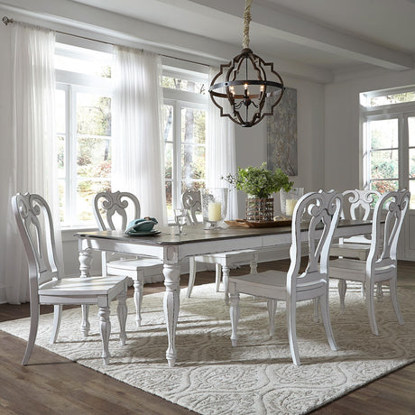 Magnolia Manor Opt 7 Piece Leg Table Set - Furniture World