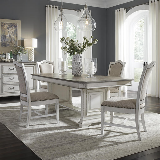 Abbey Park 5 Piece Trestle Table Set - Furniture World