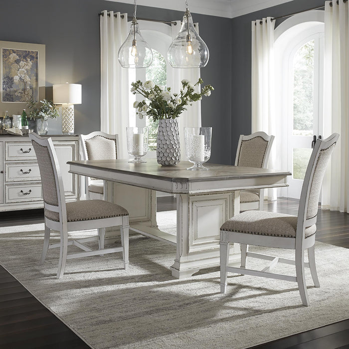 Abbey Park 5 Piece Trestle Table Set - Furniture World