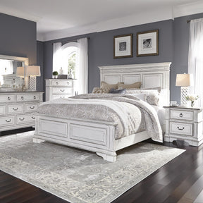 Abbey Park King California Panel Bed, Dresser & Mirror, Chest, Nightstand - Furniture World