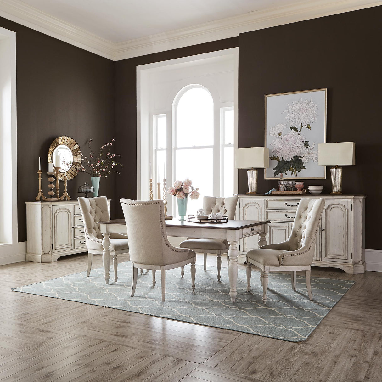 Abbey Road Opt 5 Piece Rectangular Table Set - Furniture World