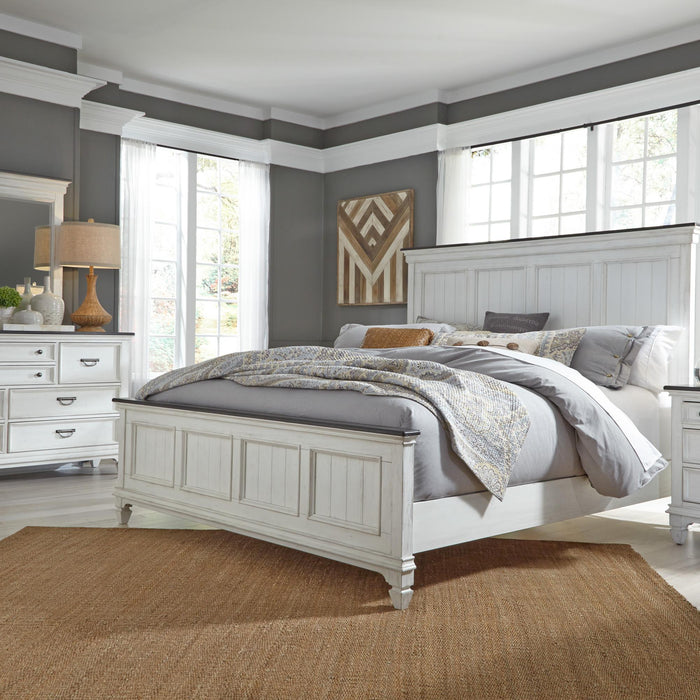 Allyson Park King Panel Bed, Dresser & Mirror - Furniture World