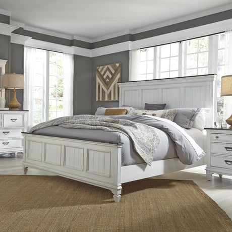 Allyson Park King Panel Bed, Dresser & Mirror, Night Stand - Furniture World