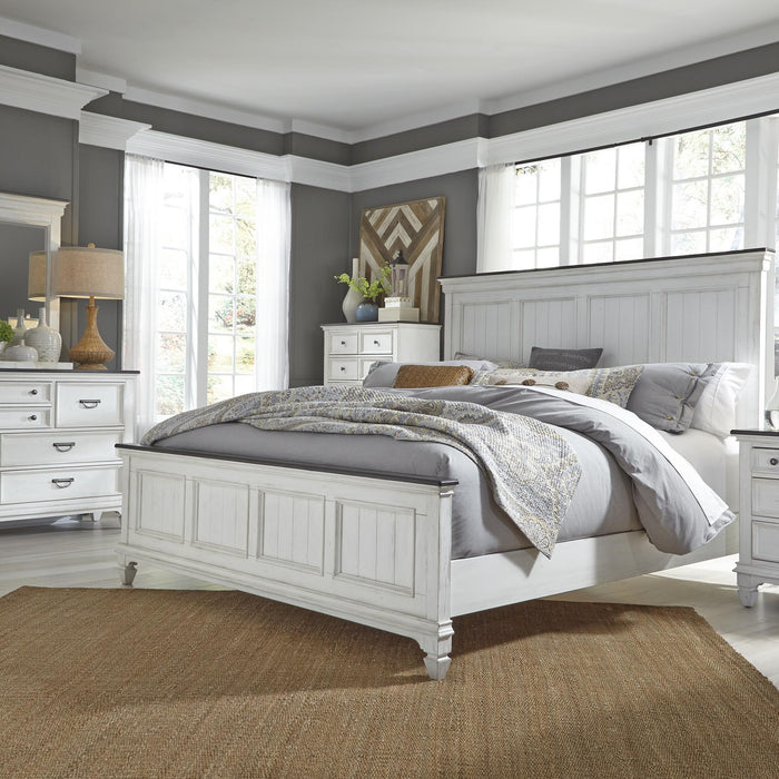 Allyson Park King California Panel Bed, Dresser & Mirror, Chest - Furniture World