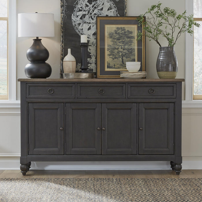Americana Farmhouse Hall Buffet- Black - Furniture World