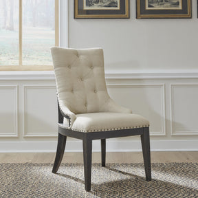 Americana Farmhouse Uph Shelter Side Chair- Black (RTA) - Furniture World