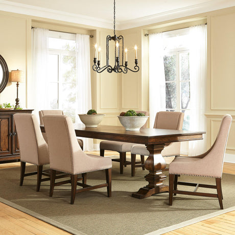Armand 7 Piece Trestle Table Set - Furniture World