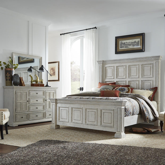 Big Valley King Panel Bed, Dresser & Mirror - Furniture World