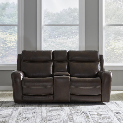 Blair Loveseat w/Console P2 & ZG - Cognac - Furniture World