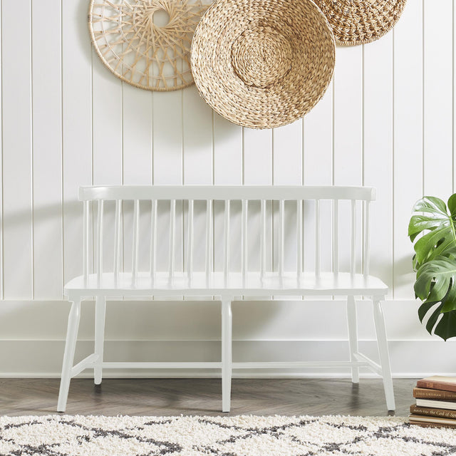 Capeside Cottage Spindle Back Dining Bench - White (RTA) - Furniture World