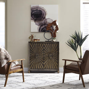 Chaucer 2 Door Wine Accent Cabinet - Furniture World