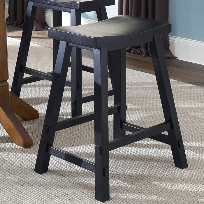 Creations 24 Inch Sawhorse Counter Stool - Black (RTA) - Furniture World