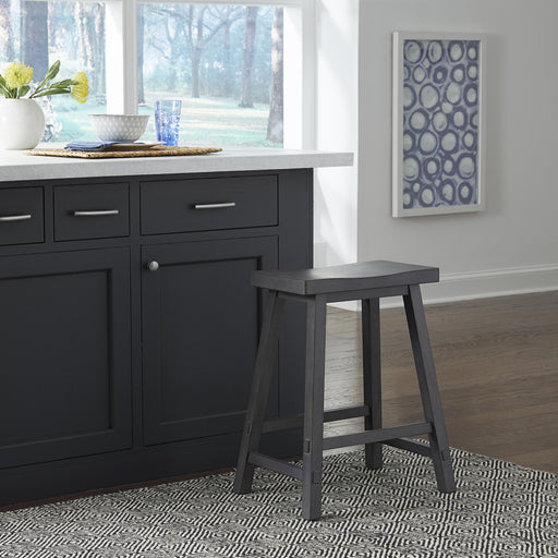 Creations 24 Inch Sawhorse Counter Stool - Slate - Furniture World