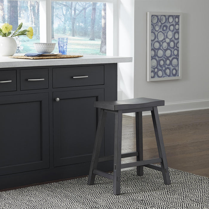 Creations 24 Inch Sawhorse Counter Stool - Slate - Furniture World