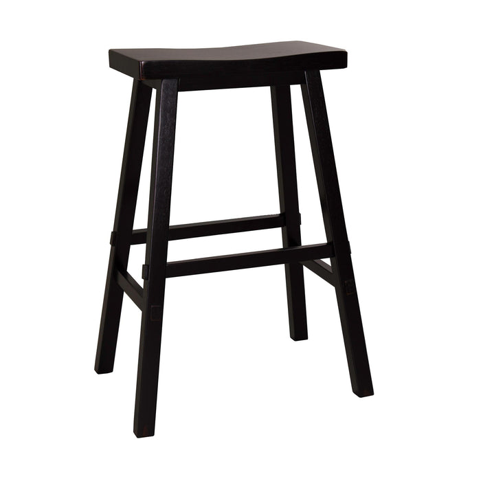 Creations 30 Inch Sawhorse Barstool - Black (RTA) - Furniture World