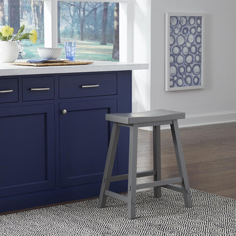 Creations 24 Inch Sawhorse Counter Stool- Gray - Furniture World