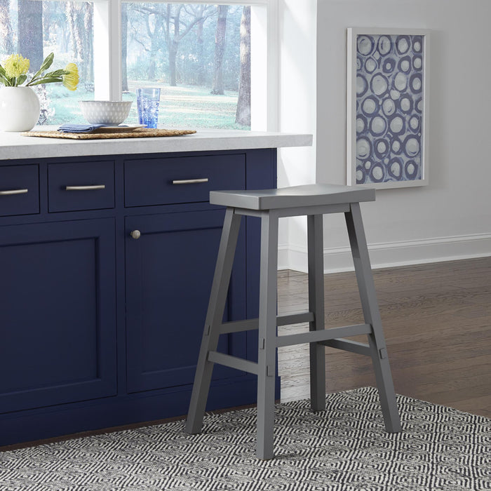 Creations 30 Inch Sawhorse Stool- Gray - Furniture World