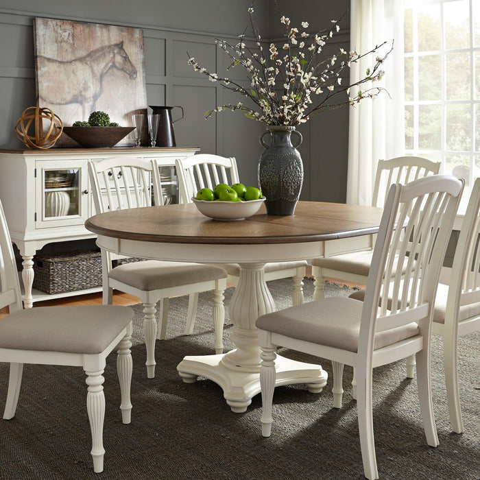 Cumberland Creek 7 Piece Pedestal Table Set - Furniture World