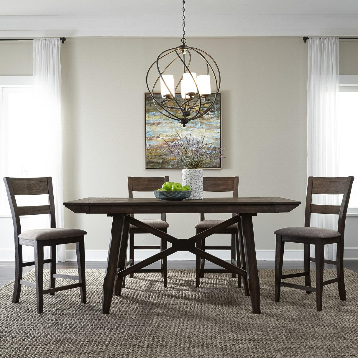 Double Bridge 5 Piece Gathering Table Set - Furniture World