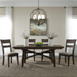 Double Bridge 5 Piece Trestle Table Set - Furniture World