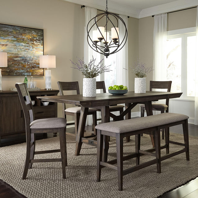 Double Bridge 6 Piece Gathering Table Set - Furniture World