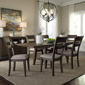 Double Bridge 7 Piece Trestle Table Set - Furniture World