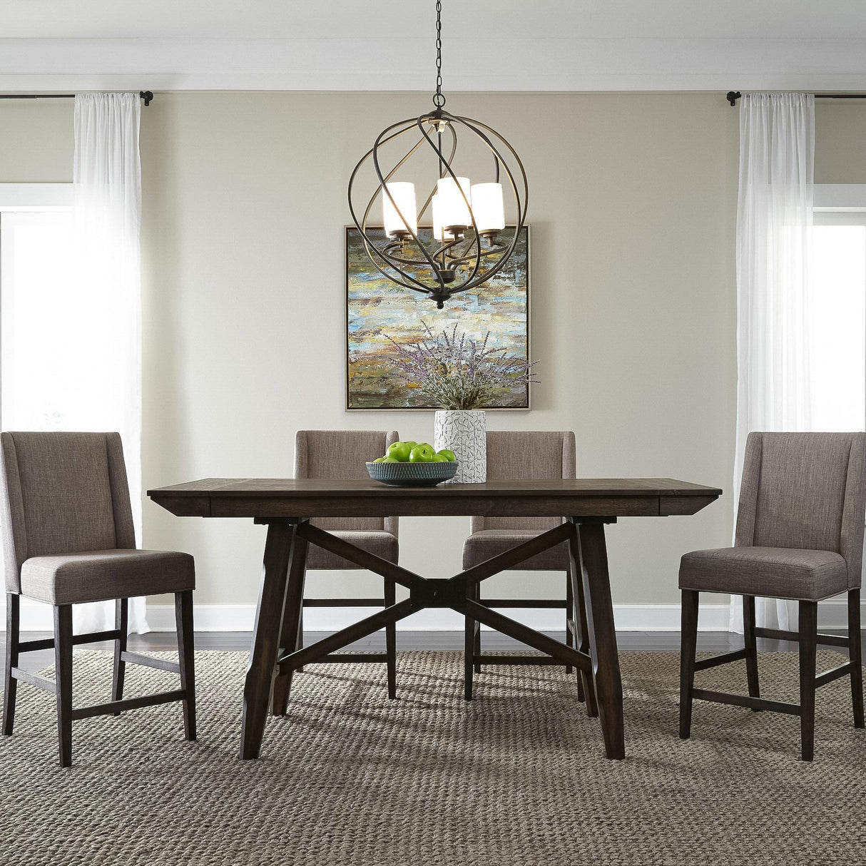 Double Bridge Opt 5 Piece Gathering Table Set - Furniture World