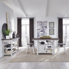 Farmhouse 5 Piece Gathering Table Set - Furniture World