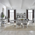 Farmhouse Optional 7 Piece Trestle Table Set - Furniture World