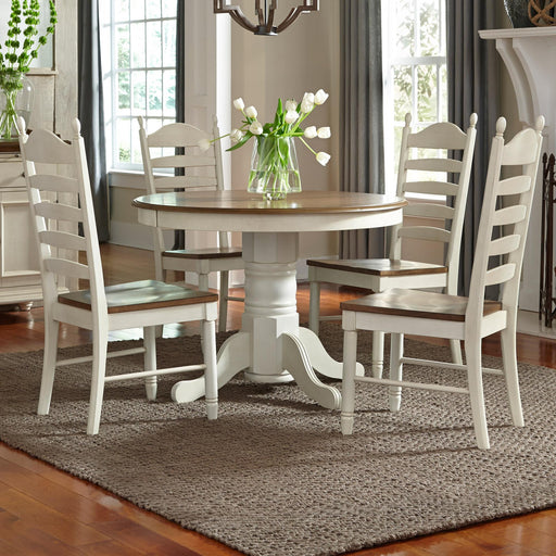 Springfield 5 Piece Pedestal Table Set - Furniture World
