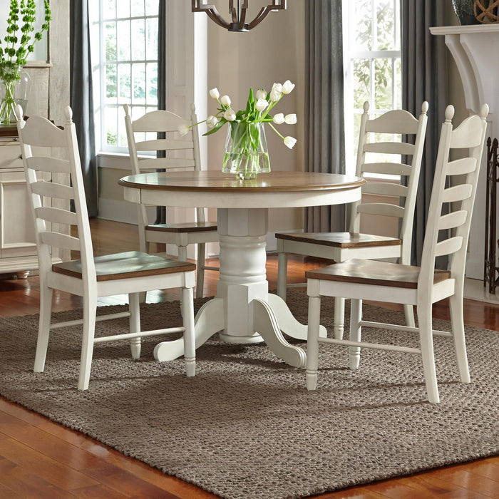 Springfield 5 Piece Pedestal Table Set - Furniture World