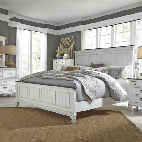 Allyson Park King Panel Bed, Dresser & Mirror, Chest, Night Stand - Furniture World