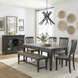 Allyson Park 6 Piece Rectangular Table Set - Furniture World