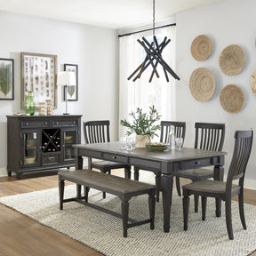 Allyson Park 6 Piece Rectangular Table Set - Furniture World