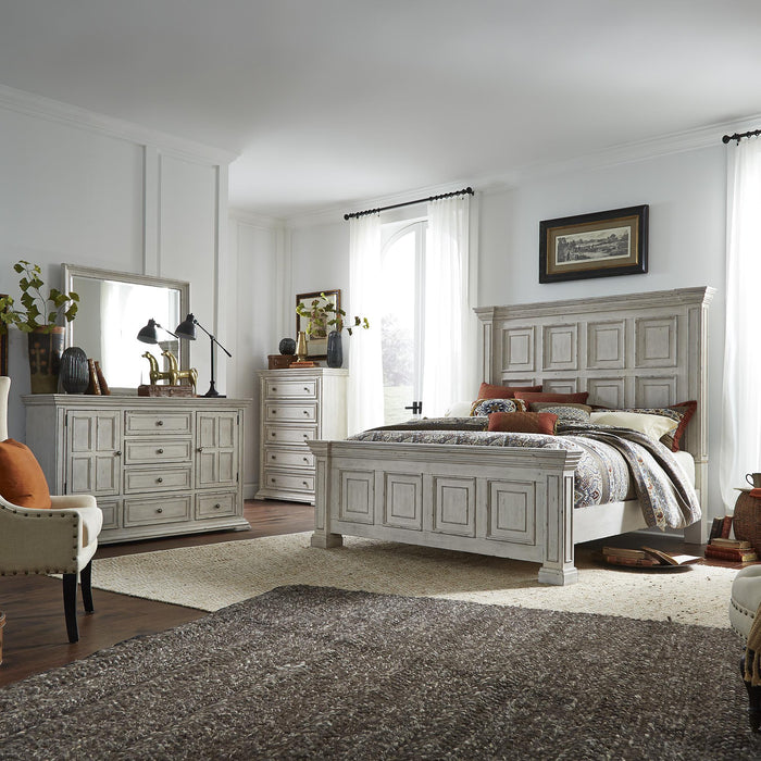 Big Valley Queen Panel Bed, Dresser & Mirror, Chest - Furniture World