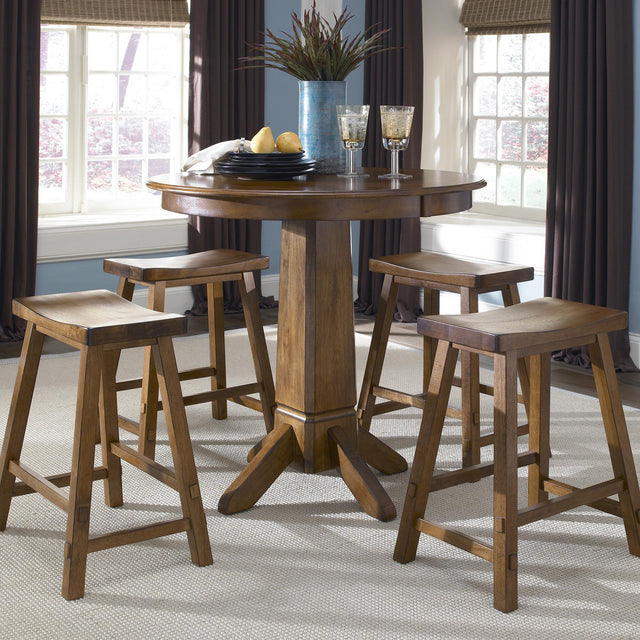 Creations 30 Inch Sawhorse Stool - Tobacco (RTA) - Furniture World