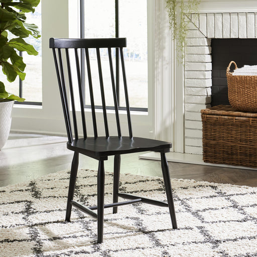 Capeside Cottage Spindle Back Side Chair - Black (RTA) - Furniture World