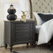 Americana Farmhouse Bedside Chest w/ Charging Station - Black - Furniture World