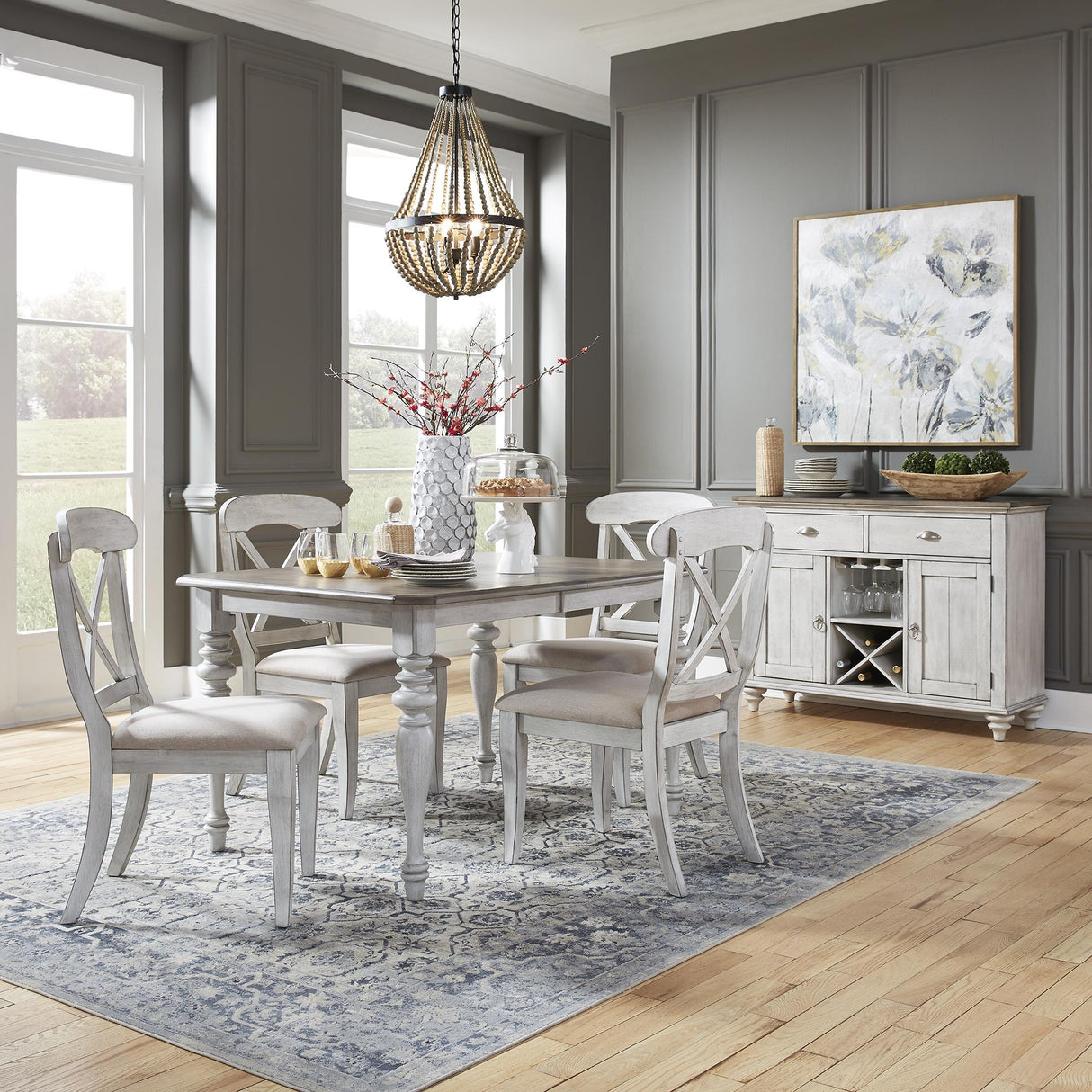 Ocean Isle 5 Piece Rectangular Table Set - Furniture World