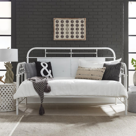 Vintage Series Twin Metal Day Bed - Antique White - Furniture World