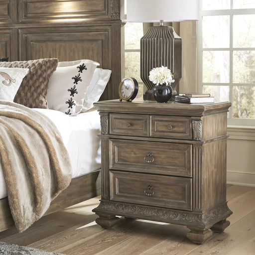Carlisle Court Bedside Chest w/ Charging Station - Furniture World