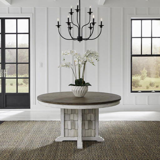 River Place Pedestal Table Set - Furniture World