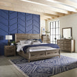 Ridgecrest Queen Storage Bed, Dresser & Mirror, Chest, Nightstand - Furniture World