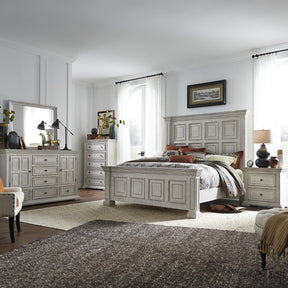 Big Valley King California Panel Bed, Dresser & Mirror, Chest, Nightstand - Furniture World