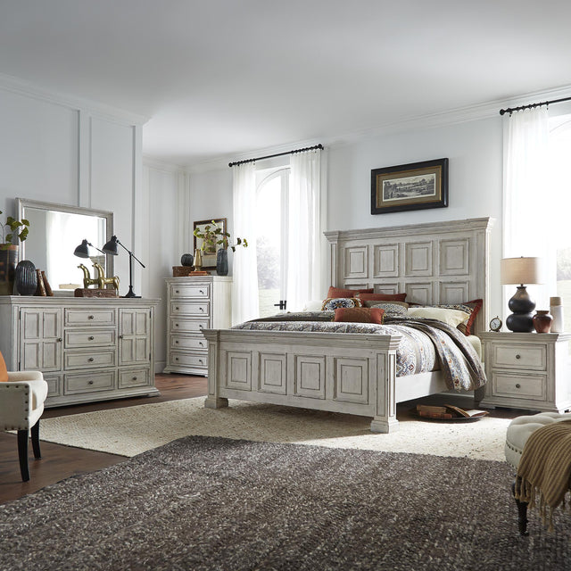 Big Valley King California Panel Bed, Dresser & Mirror, Chest, Nightstand - Furniture World