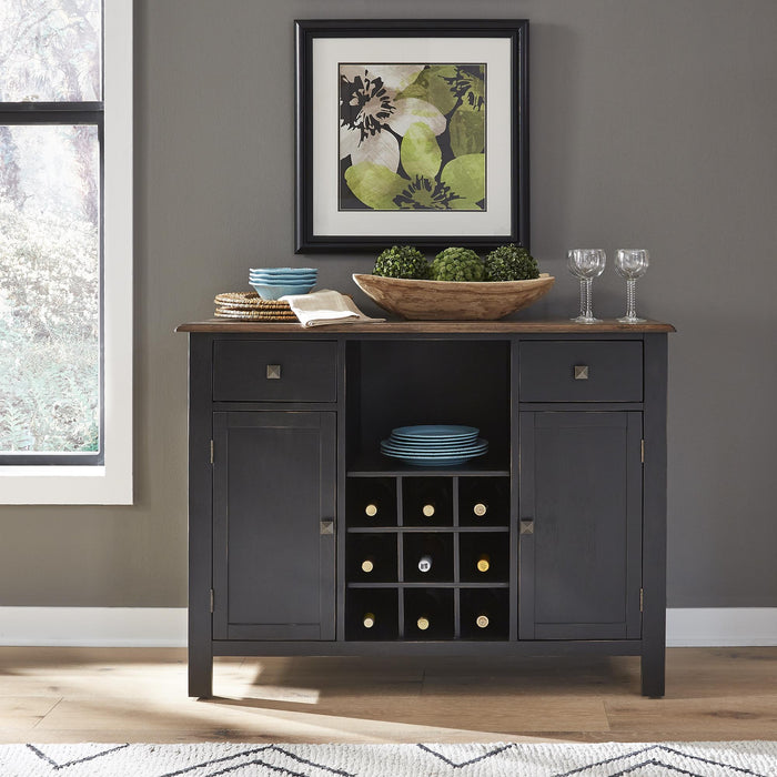 Carolina Crossing Server- Black - Furniture World